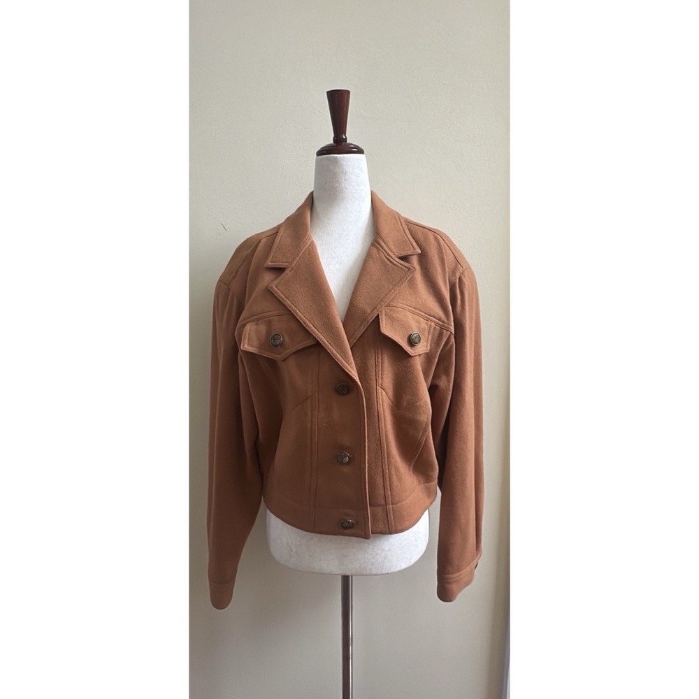 VINTAGE CW CLIFFORD & WILLIS WOOL JACKET BRIGHT BROWN M LADIES JACKET